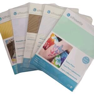 Silhouette Lot-Sticker Sampler-Tattoo Paper-Printable Kraft, Cardstock & Sticker